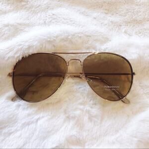 Georgia Light Brown Aviator Sunglasses